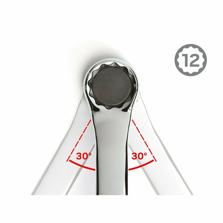 Tekton 12 x 14 mm 45-Degree Offset Box End Wrench WBE24312